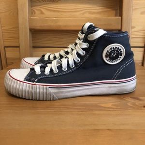 PF Flyers Navy Blue High Size 8 Men’s, 9.5 Women’s